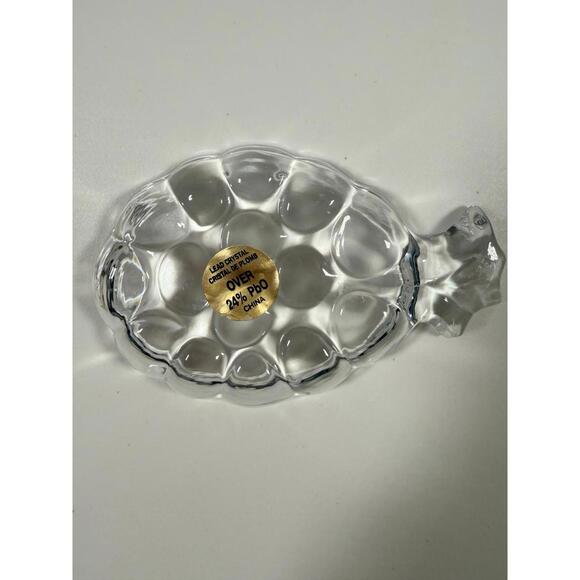 Vintage Clear Pressed  Mini Glass Pineapple Candy Dishes Set of 3 - Picture 4 of 5